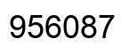 Number 956087 black image