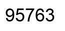 Number 95763 black image