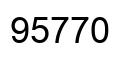 Number 95770 black image