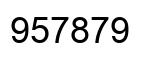 Number 957879 black image