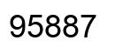 Number 95887 black image