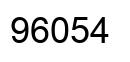 Number 96054 black image