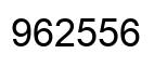 Number 962556 black image