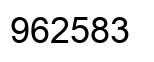 Number 962583 black image