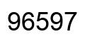 Number 96597 black image