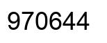Number 970644 black image
