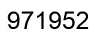 Number 971952 black image