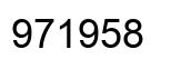 Number 971958 black image