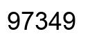 Number 97349 black image