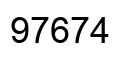 Number 97674 black image