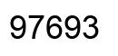 Number 97693 black image