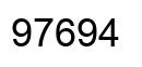 Number 97694 black image