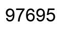 Number 97695 black image