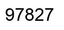 Number 97827 black image