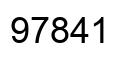 Number 97841 black image