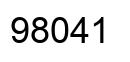 Number 98041 black image