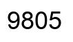 Número 9805 imagen negro