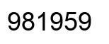 Number 981959 black image