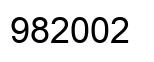 Number 982002 black image