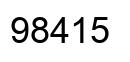 Number 98415 black image