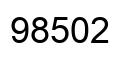 Number 98502 black image