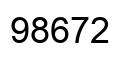 Number 98672 black image