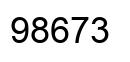 Number 98673 black image