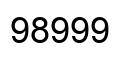 Number 98999 black image