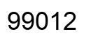 Number 99012 black image