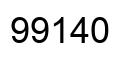 Number 99140 black image