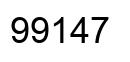 Number 99147 black image