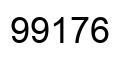Number 99176 black image