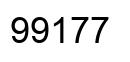 Number 99177 black image