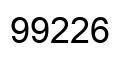 Number 99226 black image