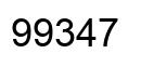 Number 99347 black image