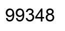 Number 99348 black image