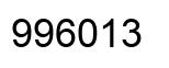 Number 996013 black image