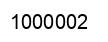 Number 1000002 black image