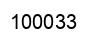 Number 100033 black image