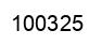Number 100325 black image