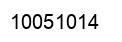 Number 10051014 black image