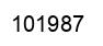 Number 101987 black image