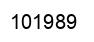 Number 101989 black image