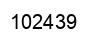 Number 102439 black image