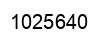 Number 1025640 black image