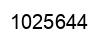 Number 1025644 black image