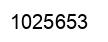Number 1025653 black image