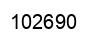Number 102690 black image