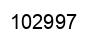 Number 102997 black image