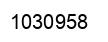 Number 1030958 black image